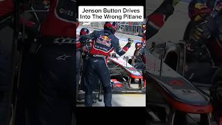 Jenson Button Drives Into Wrong Pitlane f1 formula1 pitstop [upl. by Suirtemid]