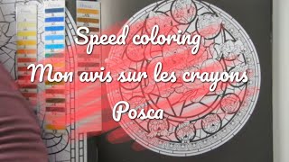 Speed coloring commenté mon avis sur les crayons Posca [upl. by Lucille268]