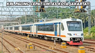 KERETA KRL PALING CEPAT PENGHUBUNG JAKARTA  KUMPULAN HUNTING KRL COMMUTER LINE STASIUN TANAH ABANG [upl. by Yenahteb]