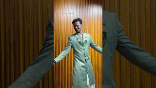 HAPPY CUSTOMER WITH SRK DRESS SRK LOOKS IN a mint green bandhgala sherwani jacket with GREY KURTA [upl. by Inaffyt411]