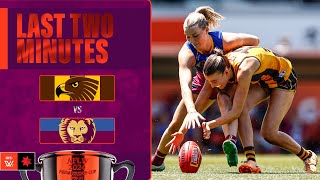 Last Two Minutes Hawthorn v Brisbane  Qualifying Final 2024  AFLW [upl. by Aspasia]