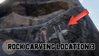 Red Dead Redemption 2  Rock Carving 3 Location  Rock Carving Coordinates 3 [upl. by Wallford]