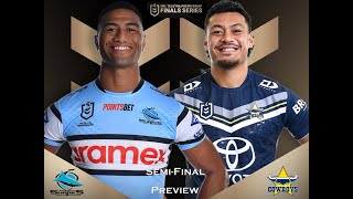 NRL Finals Series Match Preview  1st Semi Final Cronulla Sharks Vs North Queensland Cowboys [upl. by Kirven]