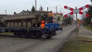 Pociąg wojskowy quoteszelonquot w Braniewie  Polish military train [upl. by Donica987]