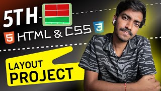 10 HTML CSS Practice PROJECTS Hindi 2024  Project 5  Basic To Advance Layout [upl. by Anitsej240]