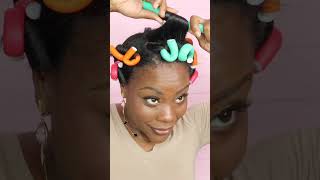 Stunning Flexi Rod Set on Natural Hair flexirods blackgirlhairstyles [upl. by Zilvia]