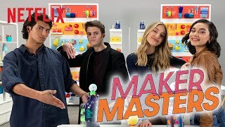 DIY Challenge Build a Rocket with Bath Bombs  Maker Masters  Netflix After School [upl. by Maclean]