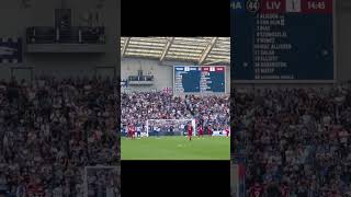 Salah scores a penalty against Brighton 23 season football premierleague liverpool soccer [upl. by Ytomit]