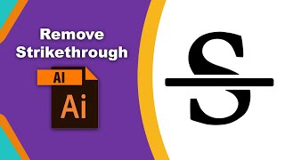 How to remove strikethrough from text in Adobe Illustrator [upl. by Germayne]