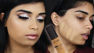 LA GIRL PRO MATTE FOUNDATION REVIEW LIGHT TAN  MEDIUM INDIAN SKIN TONES [upl. by Poppo]