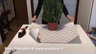 Gift wrapping 4 wrapflowers plantpotwrapping [upl. by Kreegar]