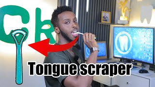 TONGUE SCRAPER 👅 CARAB NADIIFIYE [upl. by Undry]