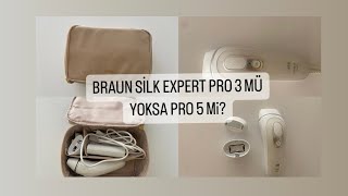 BRAUN SİLK EXPERT PRO 3 MÜ YOKSA PRO 5 Mi Lazer cihazı deniyorum [upl. by Gnov]