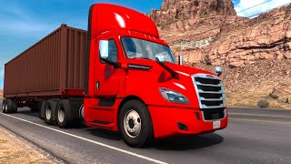 Driving The New Freightliner Cascadia In American Truck Simulator [upl. by Ellenid631]