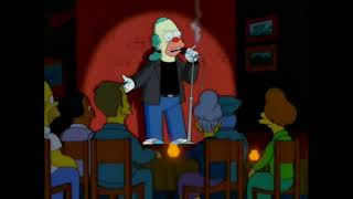 The Simpsons  Krusty does stand up at Moes Brew Ha Ha [upl. by Annayr]