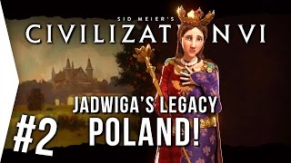 Civilization VI ► Playing Poland P2  Jadwigas Legacy Scenario Civ 6 Gameplay [upl. by Adnylem871]