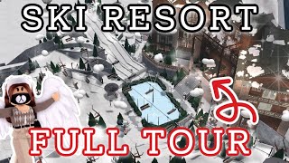 FULL TOUR of my Bloxburg SKI RESORT  BLOXBURG ROBLOX  ROBUILDS [upl. by Allevon]