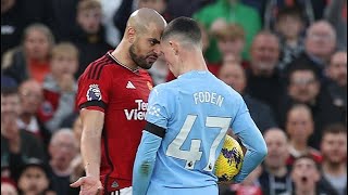 Grealish helps Foden fend off Amrabat in a HEATED Manchester Derby Fight [upl. by Ecurb]