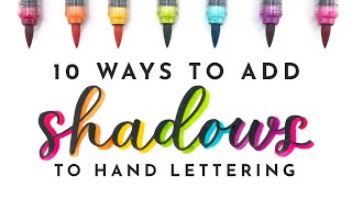 10 Hand Lettering Shadows for Beginners  Easy ways to add shading to your calligraphy [upl. by Annenn33]