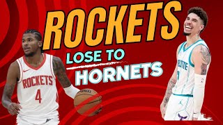 Houston Rockets fall to the Charlotte Hornets LAMELO BALL flirts with a TRIPLE DOUBLE [upl. by Iblehs]