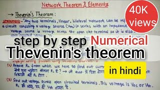 thevenins theorem hindi lecture [upl. by Chelsea]