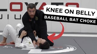 Unstoppable BASEBALL BAT Choke From Knee On Belly  Timeless JiuJitsu [upl. by Dorreg]