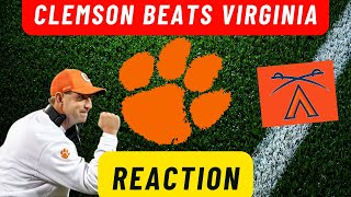 CLEMSON BEATS VIRGINIA 4831 REACTION [upl. by Zane]