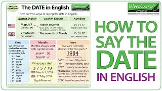 How to say the DATE in English [upl. by Bently]