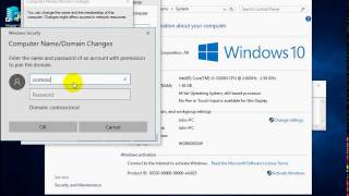 How to Join a Windows 10 PC to a Domain [upl. by Aikemat]