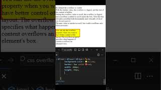 CSS Overflow Property  Visible  Hidden  Scroll  Auto  Overflowx  Overflowy in CSS [upl. by Helbonnah]
