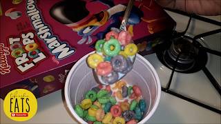 Froot Loops w Marshmallows Taste TestReview [upl. by Hake904]