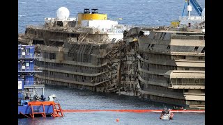 Encuentran restos humanos dentro del crucero Costa Concordia [upl. by Lenuahs]