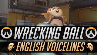 Wrecking Ball  Hammond  Complete Voice lines  DL Lnik  Overwatch [upl. by Eerdna]