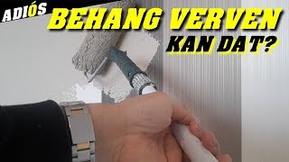 BEHANG VERVEN Kun je over behang heen schilderen [upl. by Raynah]