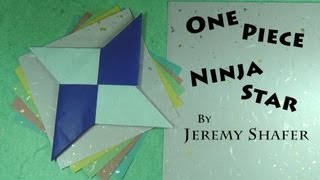 OnePiece Origami Shuriken Ninja Star Tutorial [upl. by Aiotal]