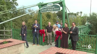 Arroyo Grande swinging bridge reopens [upl. by Oinotna]