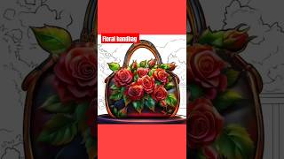 Floral handbag art 🌹 shorts art ytshorts handbag cute [upl. by Trocki]