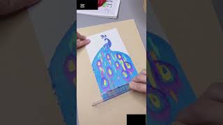 Creative Art Using Colorful Dots and Green Markeryoutubeshorts art [upl. by Zales768]