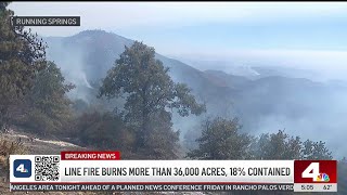 Line Fire in San Bernardino County burns over 36000 acres [upl. by Evreh]