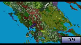 History of Thessaly Map timelapse [upl. by Abehs]