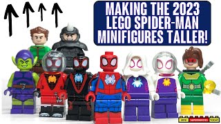 Adding TALL LEGS to the 2023 LEGO SPIDERMAN Minifigures [upl. by Aniroc]