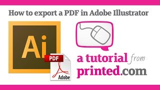 Adobe Illustrator Tutorial  Exporting a PDF [upl. by Amre]