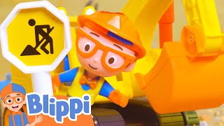 BLIPPI TOY MUSIC VIDEO  Blippi Excavator Song  Vehicle Songs for Kids [upl. by Roleat]