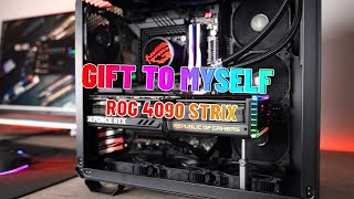 30YearOldBoy Gave Himself a Custom Gift ROG 4090  ROG Strix Integrated Water Cooling [upl. by Corena]