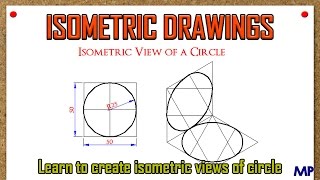 Learn to create isometric view of a circle [upl. by Trinee]