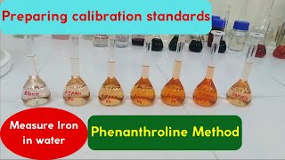 Measurement of Iron in waterPhenanthroline methodPreparation of sample amp calibration standards II [upl. by Javed]