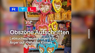 Obszöne Aufschriften Lebkuchenherzen sorgen für Ärger auf Krefelder Kirmes  RTL WEST 01102024 [upl. by Puff410]