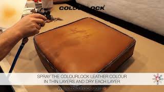 LEATHER REPAIR – STAINS ON ANILINE LEATHER  COLOURLOCK [upl. by Oiramej]