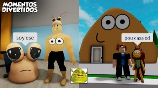 BROOKHAVEN MOMENTOS DIVERTIDOS VESTIDOS DE POU PARTE 2 ROBLOX [upl. by Enawd]