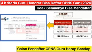 4 Kriteria Guru Honorer yang Bisa Daftar CPNS Guru 2024  Cek Posisi Anda Pilih CPNS atau PPPK [upl. by Nisen]